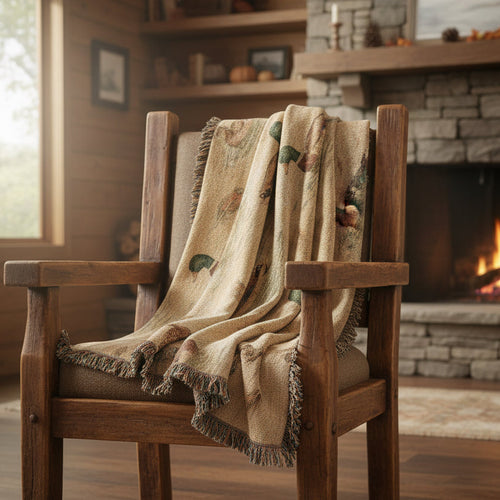 Mallard Duck Woven Blanket | Rustic Cabin & Hunting Lodge Throw