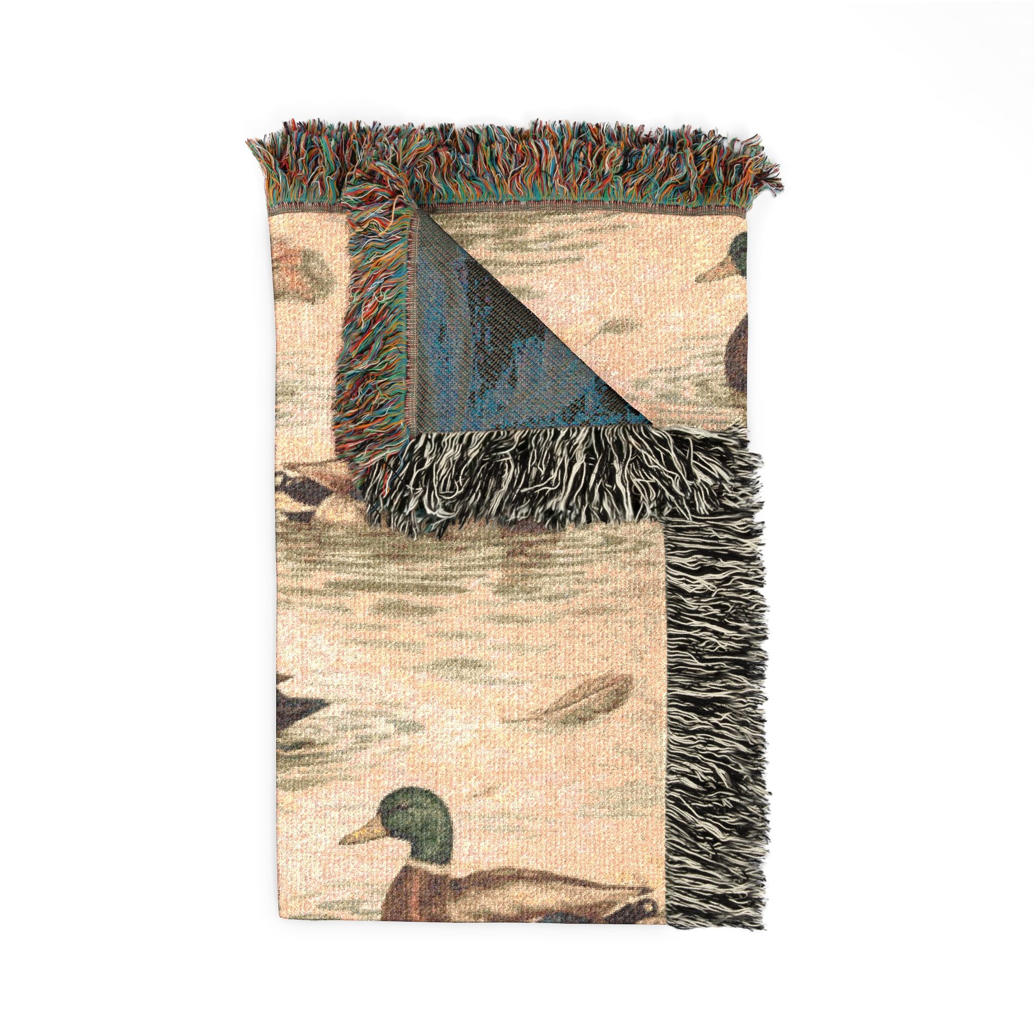 Mallard Duck Woven Blanket | Rustic Cabin & Hunting Lodge Throw